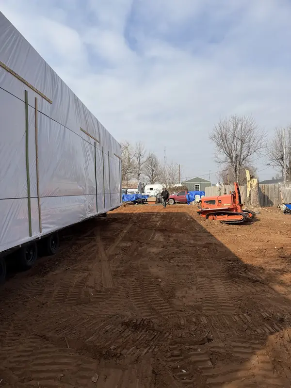 Mobile home site prep — graded and leveled