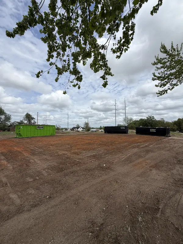 New road graded through freshly cleared land