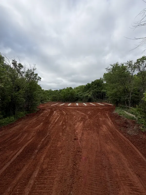 New home site graded — lot leveled and prepped