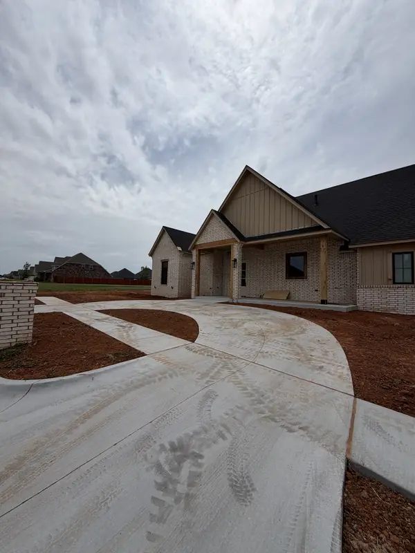 New home construction — graded yard and concrete patio